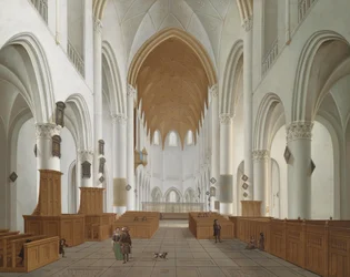 Interior da Igreja St. Bavo em Haarlem